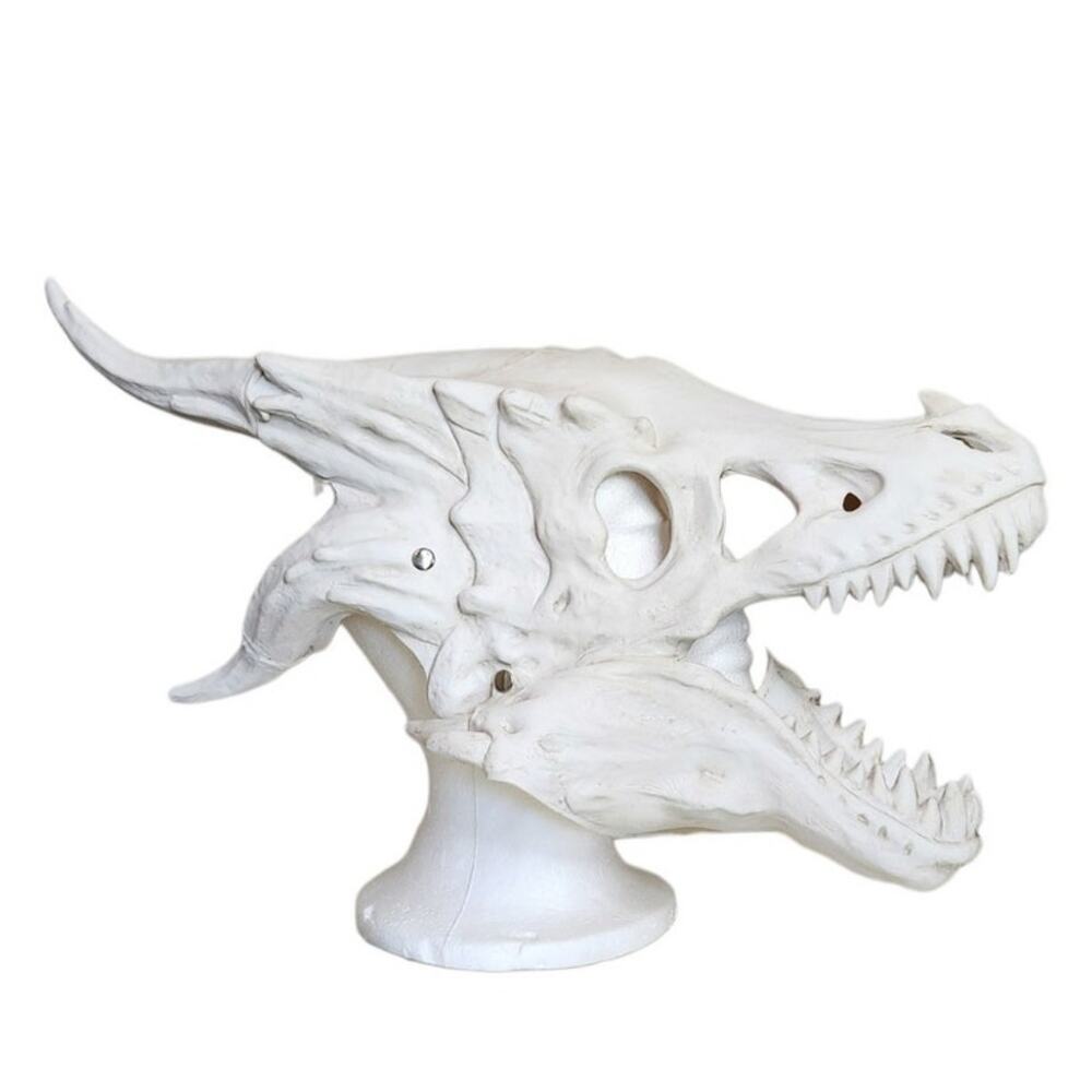 Latex Dinosaur / dragon skull mask ADULT movable jaw Halloween costume